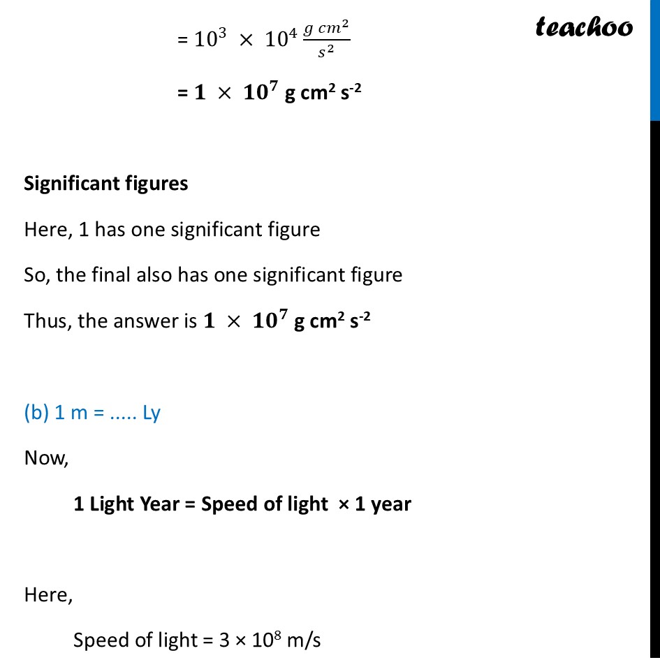 part 2 - Exercise 1.2 - Exercise Questions - Chapter 1 - Units and Measurement - Physics Class 11