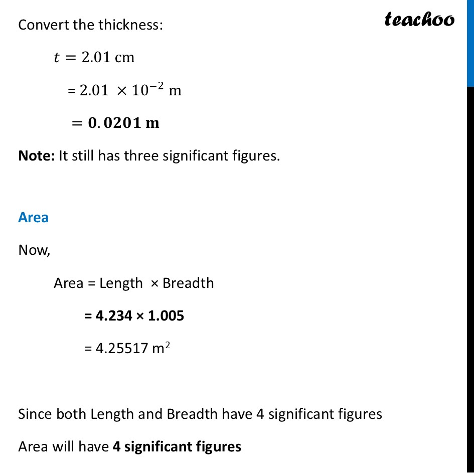 part 2 - Exercise 1.11 - Exercise Questions - Chapter 1 - Units and Measurement - Physics Class 11