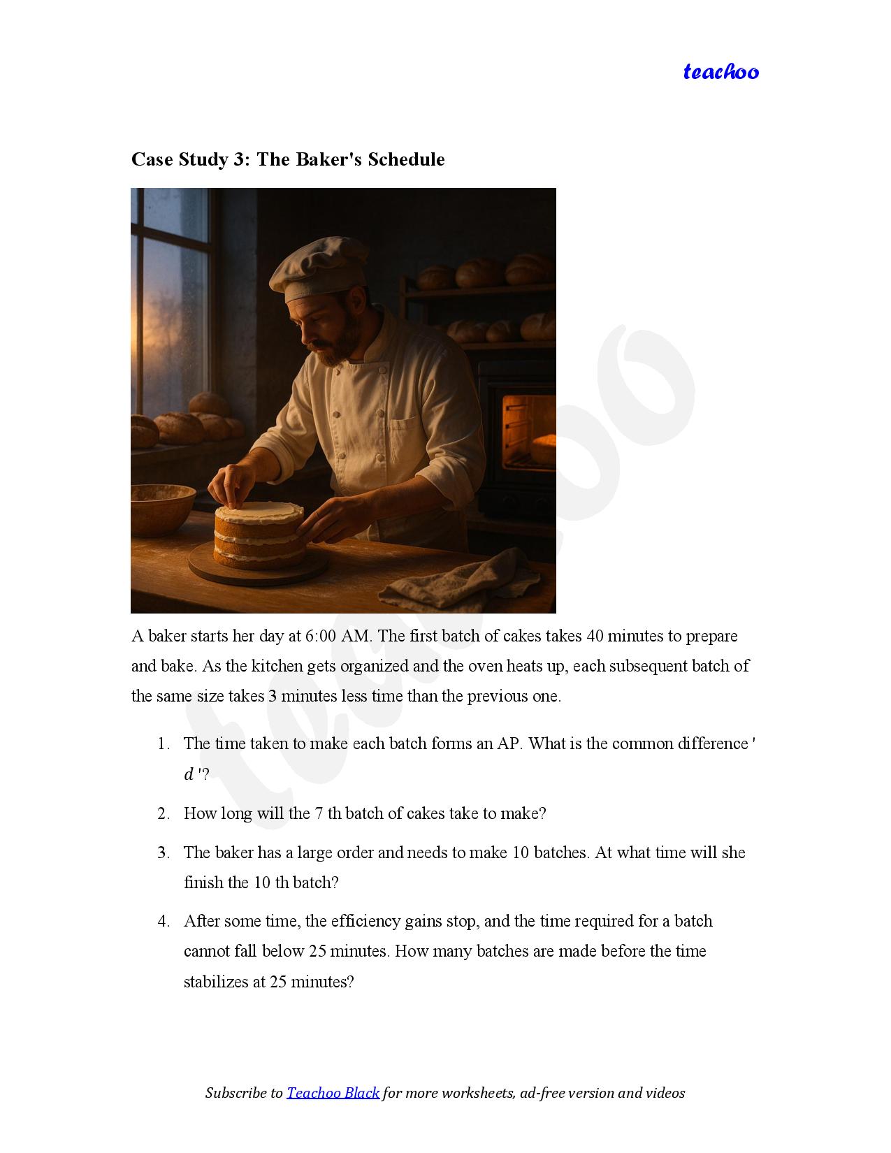 part 4 - Case Based Questions - Worksheet 1 - Teachoo Questions - Case Based - Serial order wise - Chapter 5 Class 10 Arithmetic Progressions