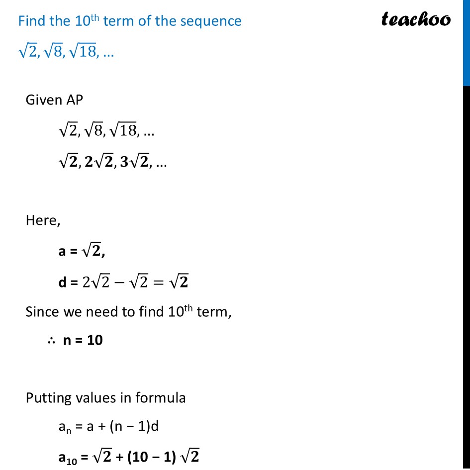 part 2 - nth Term of Arithmetic Progression - Arithmetic Progressions - Chapter 8 - Predicting What Comes Next: Exploring Sequences & Progress - Maths Class 9