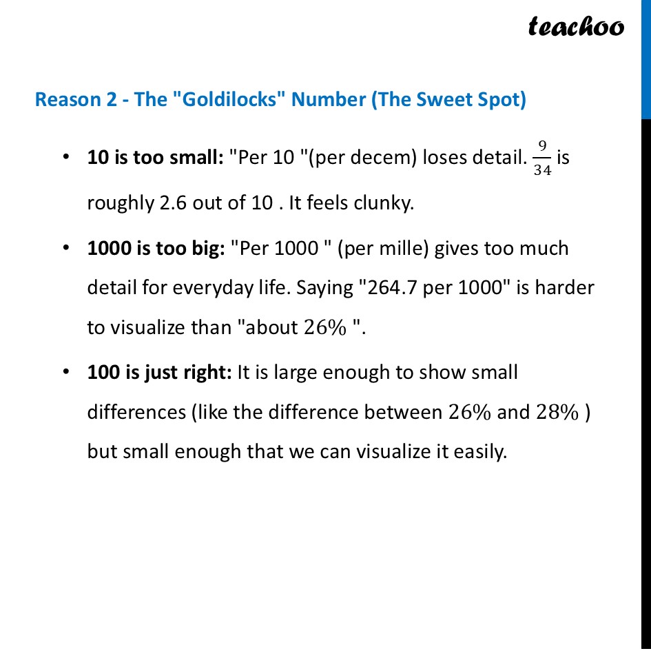 part 4 - Why choose 100? Why not 43 or 1000? - Uses of Percentages - Chapter 1 Class 8 - Fractions in Disguise (Ganita Prakash II) - Class 8 (Ganita Prakash - 1, 2 & Old NCERT)