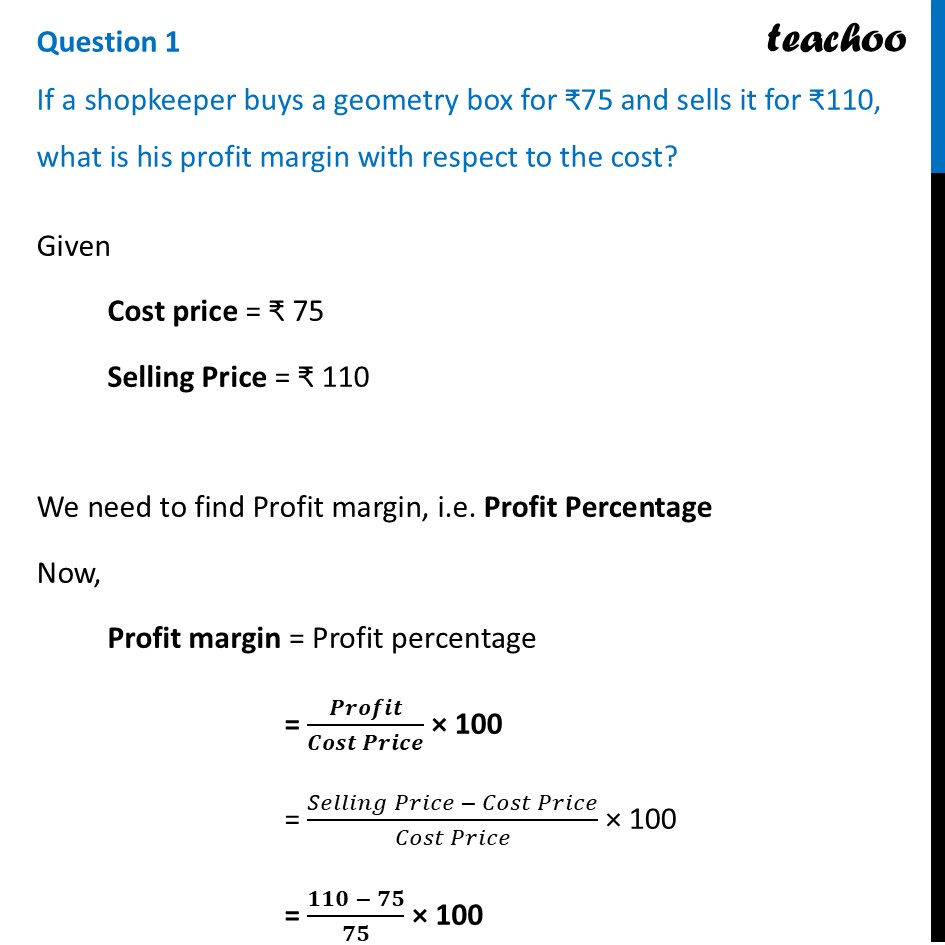 If a shopkeeper buys a geometry box for ₹75 and sells it for ₹110 - Figure it out - Page 19, 20