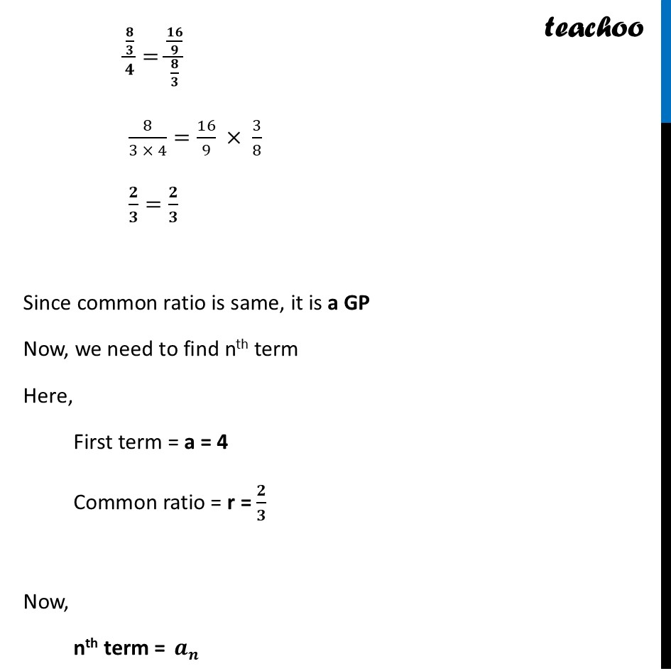 part 4 - Exercise Question 1 (Page 188) - Geometric Progressions - Chapter 8 - Predicting What Comes Next: Exploring Sequences & Progress - Class 9