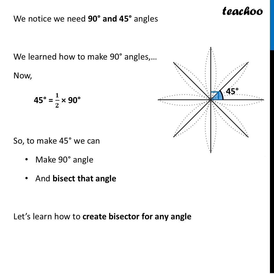 part 2 - Angle Bisection for a Design - Constructing Angle Bisectors - Chapter 6 Class 7 - Constructions and Tilings (Ganita Prakash II) - Class 7 (Ganita Prakash 1, 2 & old NCERT)