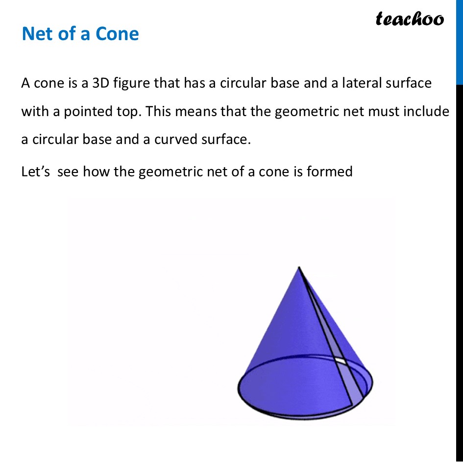 Net of a Cone - All 3 types + Difference between them - Teachoo Maths - Net of other Figures