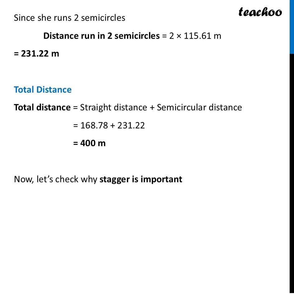 part 5 - A Closer Look at a 400 m Athletics Track - Length of an Arc of a Circle - Chapter 6 Class 9 - Measuring Space: Perimeter and Area (Ganita Manjar - Class 9