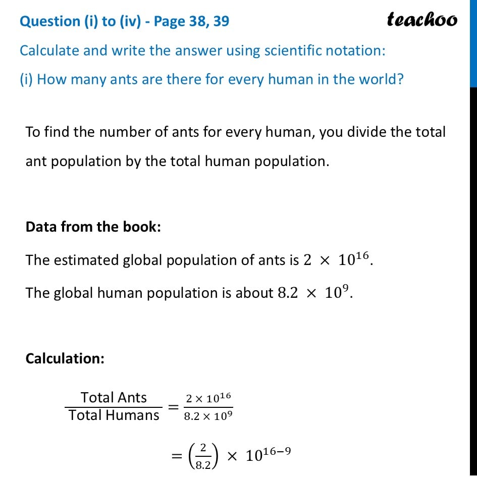 [Class 8] How many ants are there for every human in the world? - Getting a sense of Large Numbers