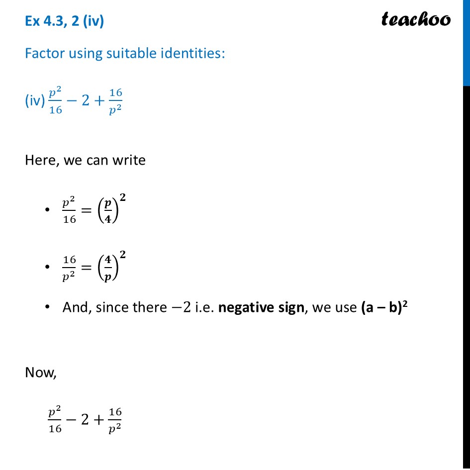 part 7 - Ex 4.3, 2 - Exercise Set 4.3 - Chapter 4 Class 9 - Exploring Algebraic Identities (Ganita Manjari I) - Class 9