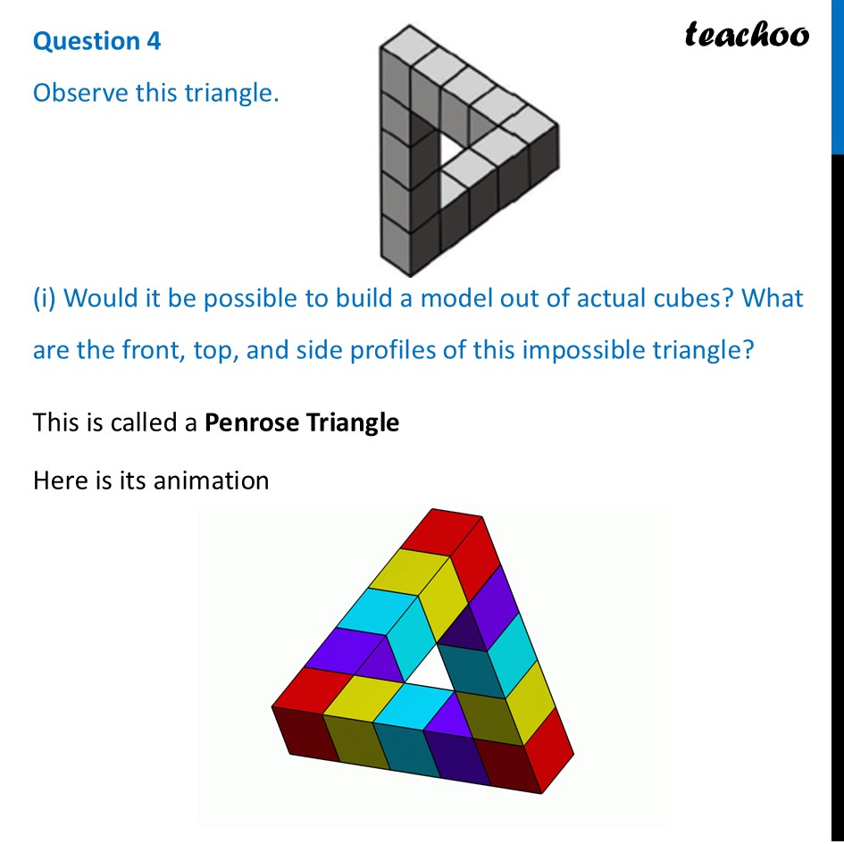 Observe this triangle (i) Would it be possible to build a model out of - Figure it out - Page 100, 101
