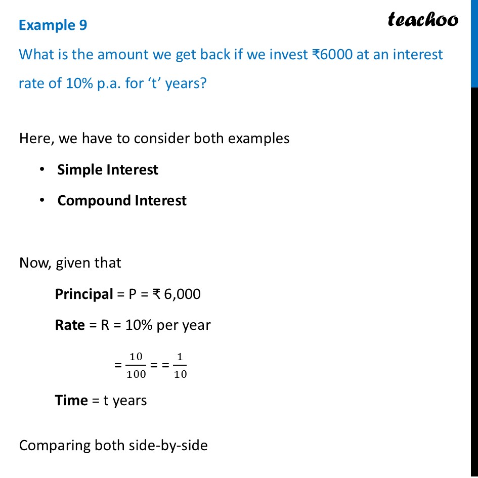 What is the amount we get back if we invest ₹6000 at an interest rate - Growth and Compounding
