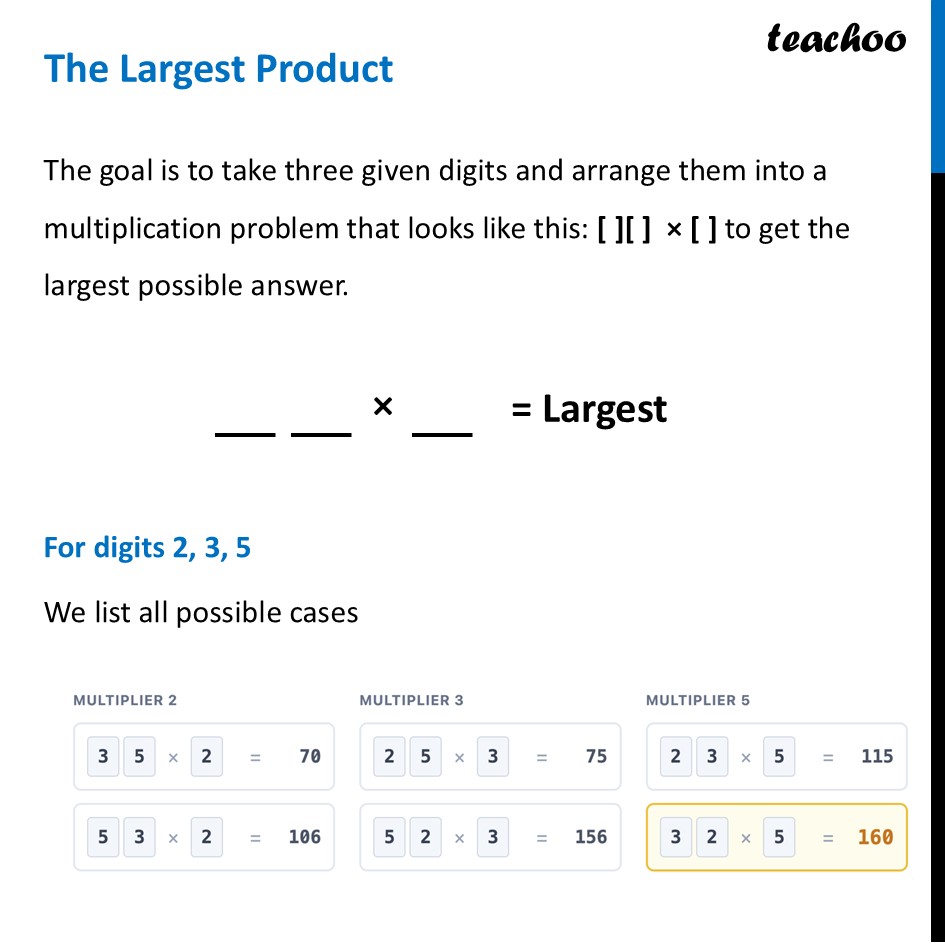 The Largest Product [with Algebraic Proof] - Class 8 Ganita Prakash - The Largest Product
