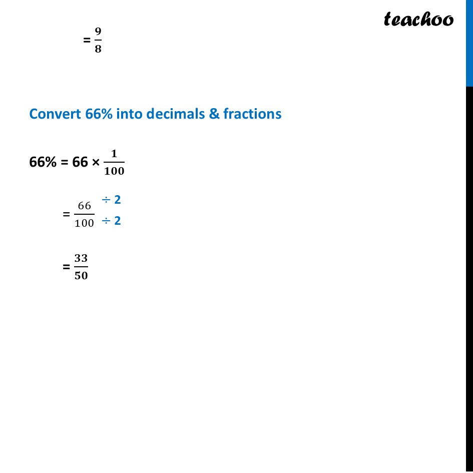part 3 - Converting Percentage to Fractions - Percentage - Definition - Chapter 1 Class 8 - Fractions in Disguise (Ganita Prakash II) - Class 8 (Ganita Prakash - 1, 2 & Old NCERT)