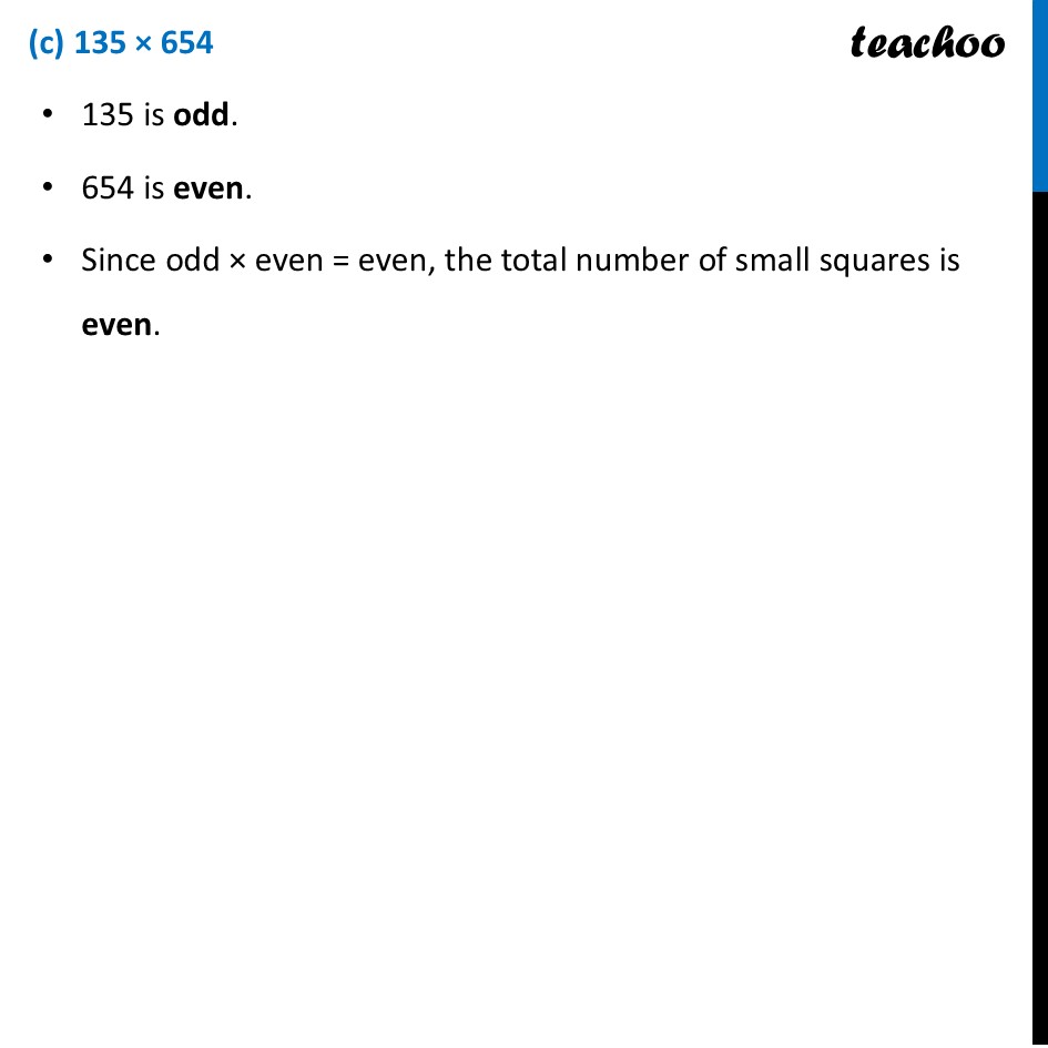 part 2 - Question 1 - Page 132 - Small Squares in Grids (Parity in Multiplication) - Chapter 6 Class 7 - Number Play - Ganita Prakash - Class 7 (Ganita Prakash 1, 2 & old NCERT)