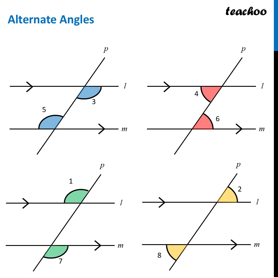 Alternate Angles - Definition, Examples (with Practice Questions) - Alternate Angles