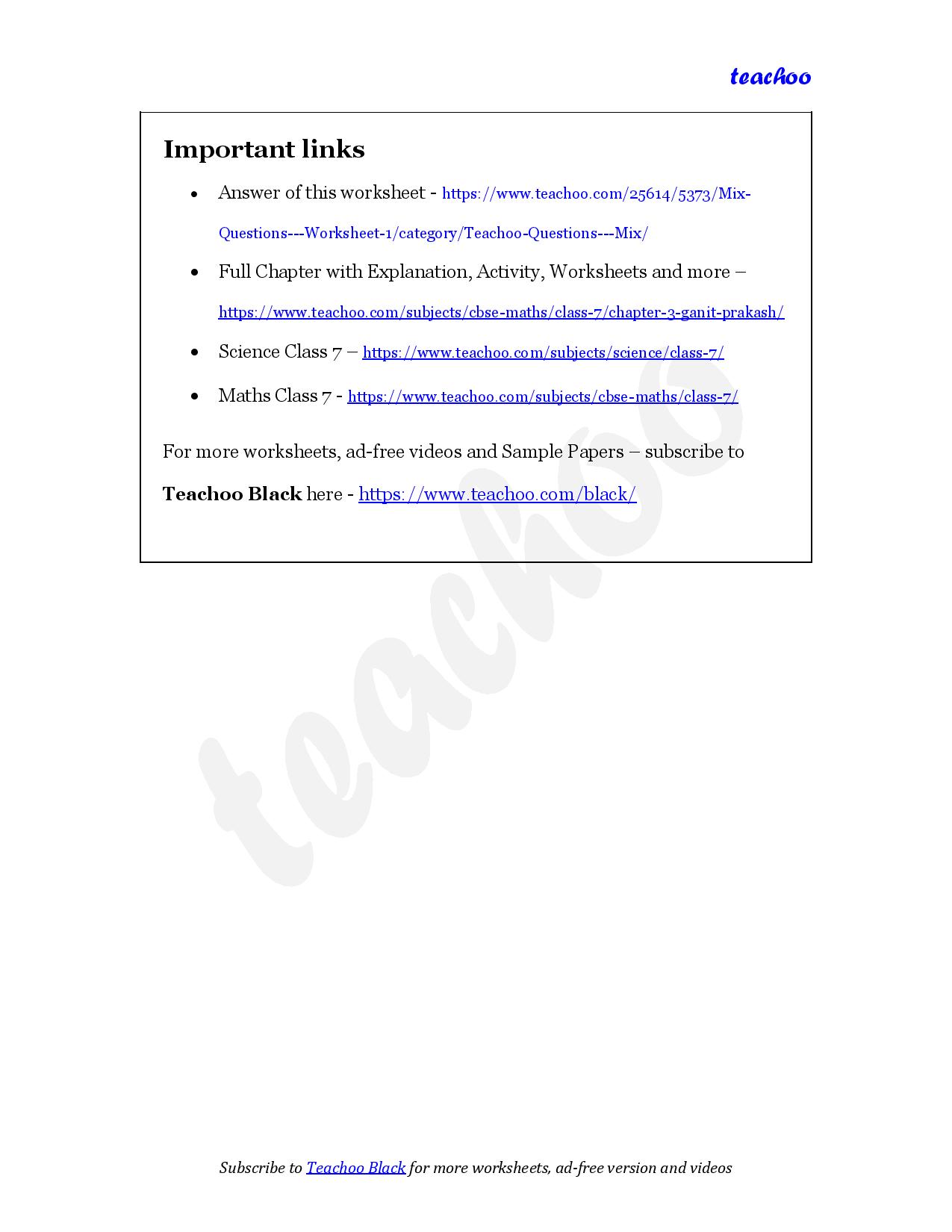 part 3 - Mix Questions - Worksheet 1 - Teachoo Questions - Mix - Chapter 3 Class 7 - A peek beyond the Point (Ganita Prakash) - Class 7 (Ganit Prakash)