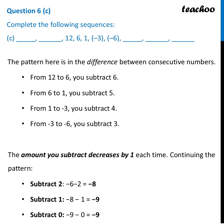 part 3 - Question 6 - Figure it out - Page 265, 266 - Chapter 10 Class 6 - The other side of Zero (Ganita Prakash) - Class 6 (Ganita Prakash & Old NCERT)