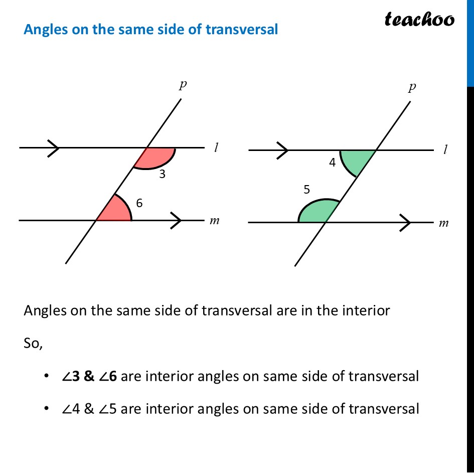 part 10 - Angles formed when transversal intersects two lines - Transversals - Chapter 5 Class 7 - Parallel and Intersecting Lines (Ganita Prakash) - Class 7 (Ganita Prakash & Old NCERT)