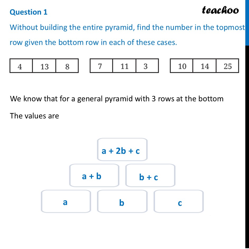 Without building the entire pyramid, find the number in the topmost - Figure it out - Page 140