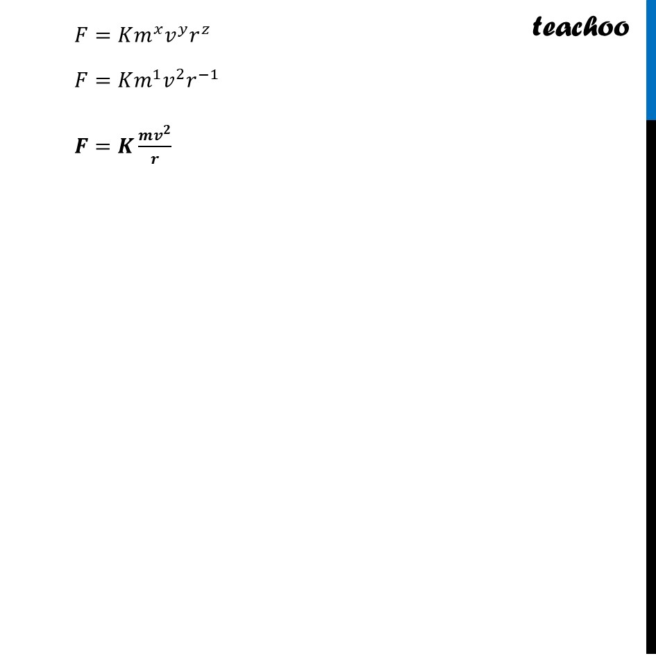 part 7 - Dimensional Analysis: Deriving the Formula of any Physical Quantity - Concepts - Chapter 1 - Units and Measurement - Physics Class 11