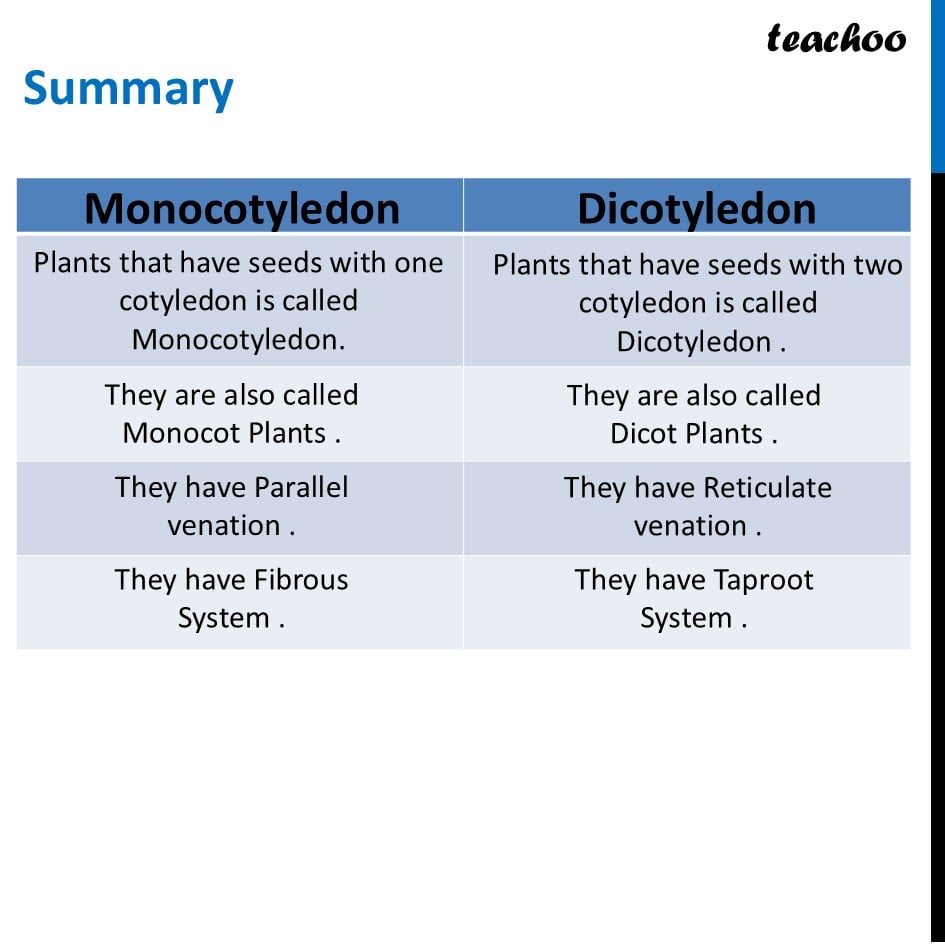 part 7 - What are Monocotyledon and Dicotyledons? - Concepts - Chapter 2 Class 6 - Diversity in the living world (Curiosity) - Class 6