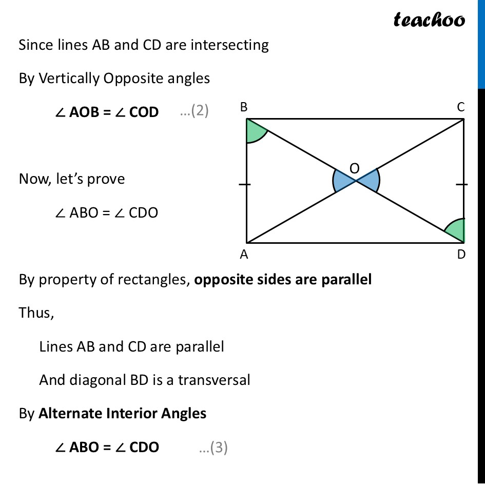 part 2 - Deduction 2 - What is the point of intersection of the two diagonals? - Rectangle - Chapter 4 Class 8 - Quadrilaterals (Ganita Prakash) - Class 8 (Ganita Prakash & Old NCERT)