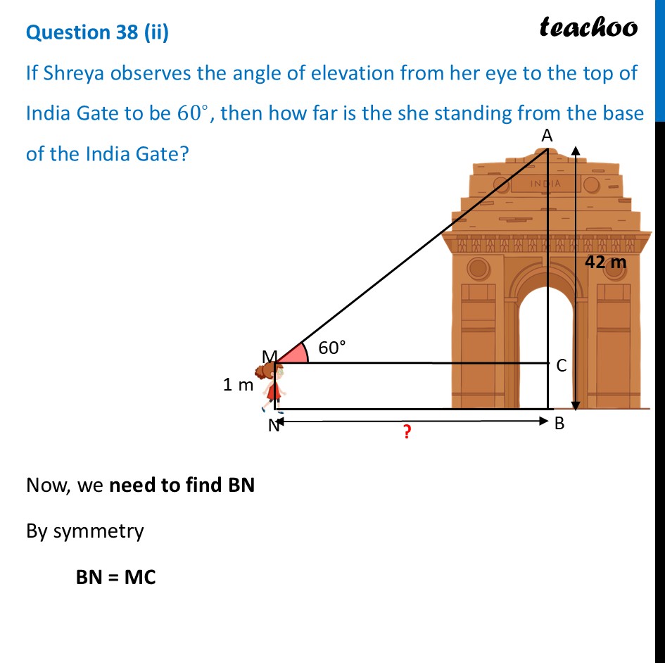 If Shreya observes the angle of elevation from her eye to the top - CBSE Class 10 Sample Paper for 2026 Boards - Maths Standard