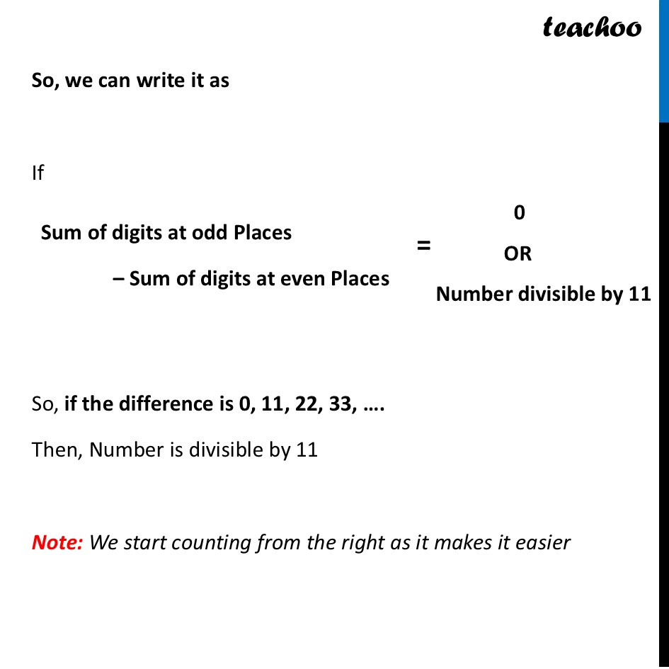 part 2 - Shortcut for Divisibility by 11 - Shortcut for Divisibility by 11 - Chapter 5 Class 8 - Number Play (Ganita Prakash) - Class 8 (Ganita Prakash - 1, 2 & Old NCERT)