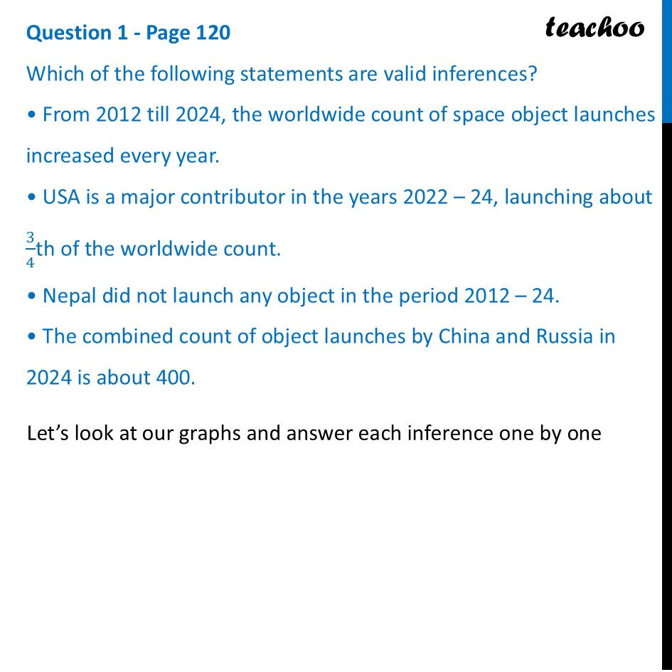 [Class 8 Maths] Which of the following statements are valid inferences - Line Graphs