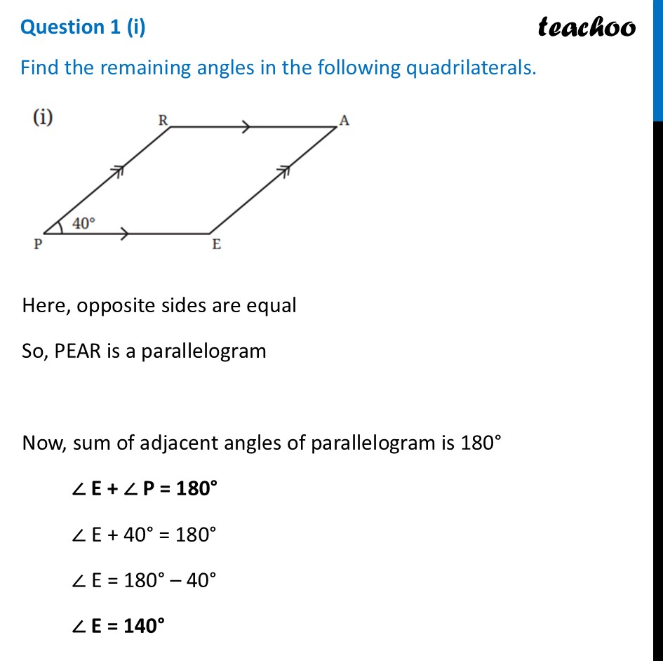 [Class 8] Find the remaining angles in the following quadrilaterals. - Figure it out - Page 102