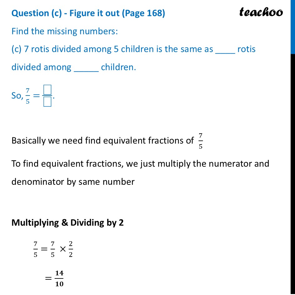 part 3 - Question (a) to (c) - Figure it out (Page 168) - Questions - Page 168 to 172 - Chapter 7 Class 6 - Fractions (Ganita Prakash) - Class 6 (Ganita Prakash & Old NCERT)