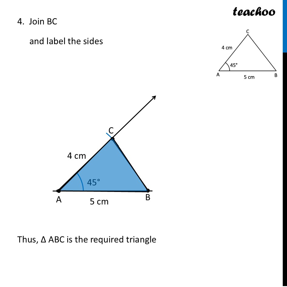 part 6 - Constructing Triangle when 2 Sides and the Included Angle are given - Constructing Triangle when 2 Sides and the Included Angle are given - Chapter 7 Class 7 - A tale of three Intersecting Lines (Ganit Prakash) - Class 7 (Ganita Prakash 1, 2 & old NCERT)