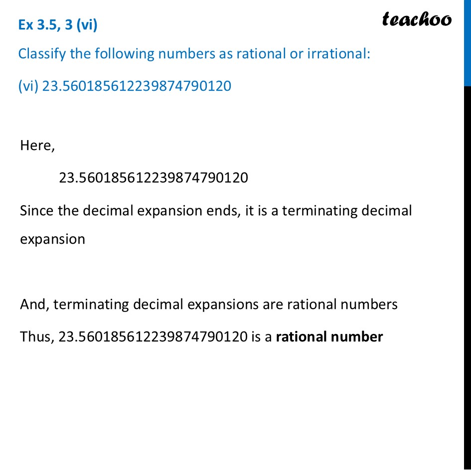 part 6 - Ex 3.5, 3 - Exercise Set 3.5 - Chapter 3 Class 9 - The World of Numbers (Ganita Manjari I) - Class 9