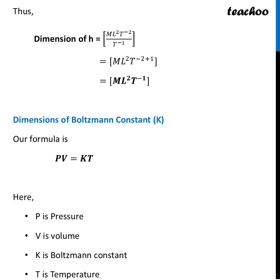 part 5 - Dimensions of Constants - Concepts - Chapter 1 - Units and Measurement - Physics Class 11