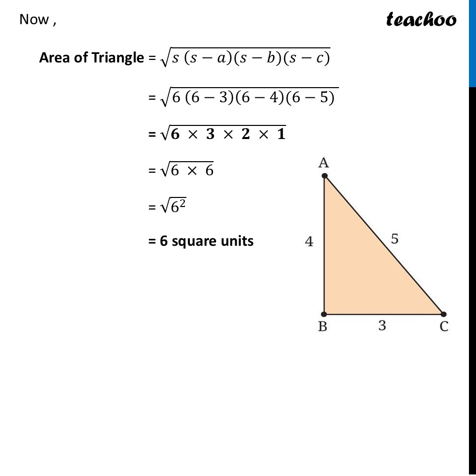 part 2 - Example 5 - Heron's Formula - Chapter 6 Class 9 - Measuring Space: Perimeter and Area (Ganita Manjar - Class 9