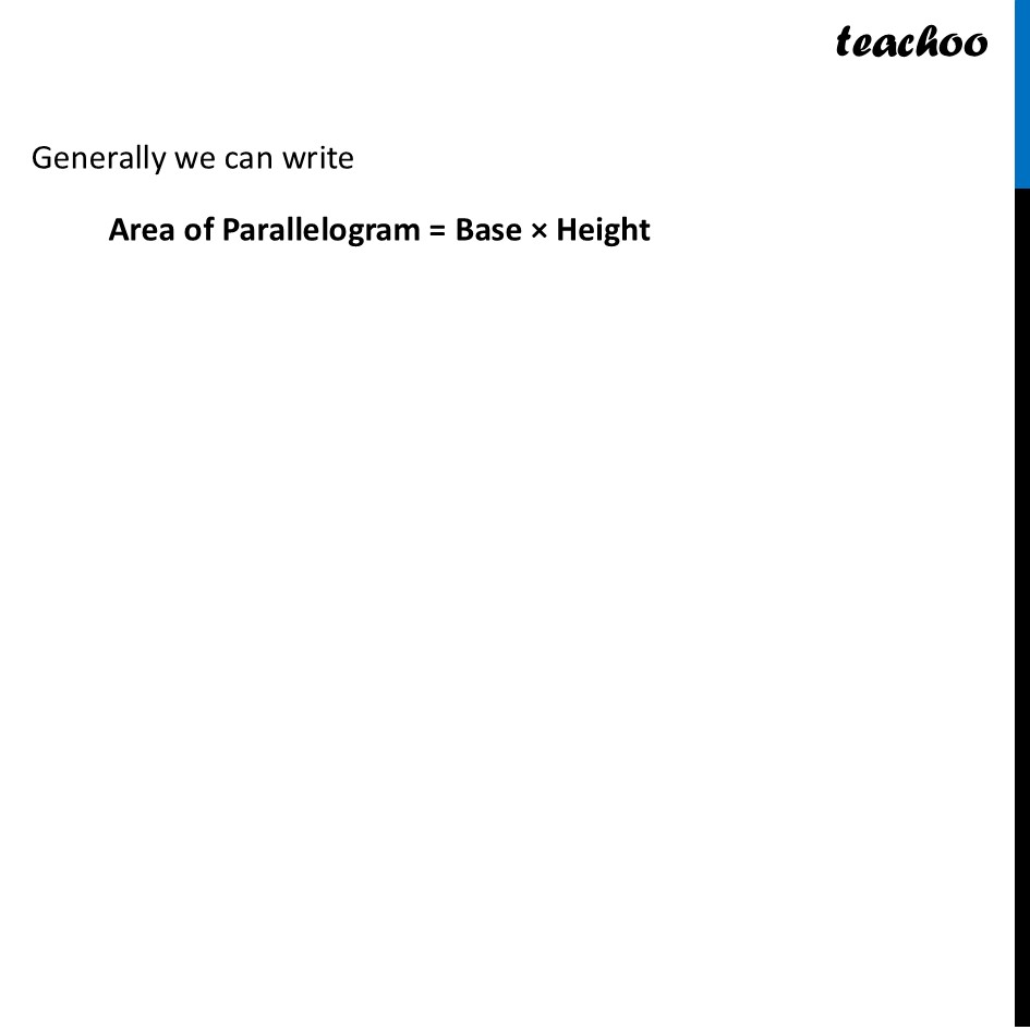 part 4 - Area of Parallelogram - Area of Parallelogram - Chapter 7 Class 8 - Area (Ganita Prakash II) - Class 8 (Ganita Prakash - 1, 2 & Old NCERT)