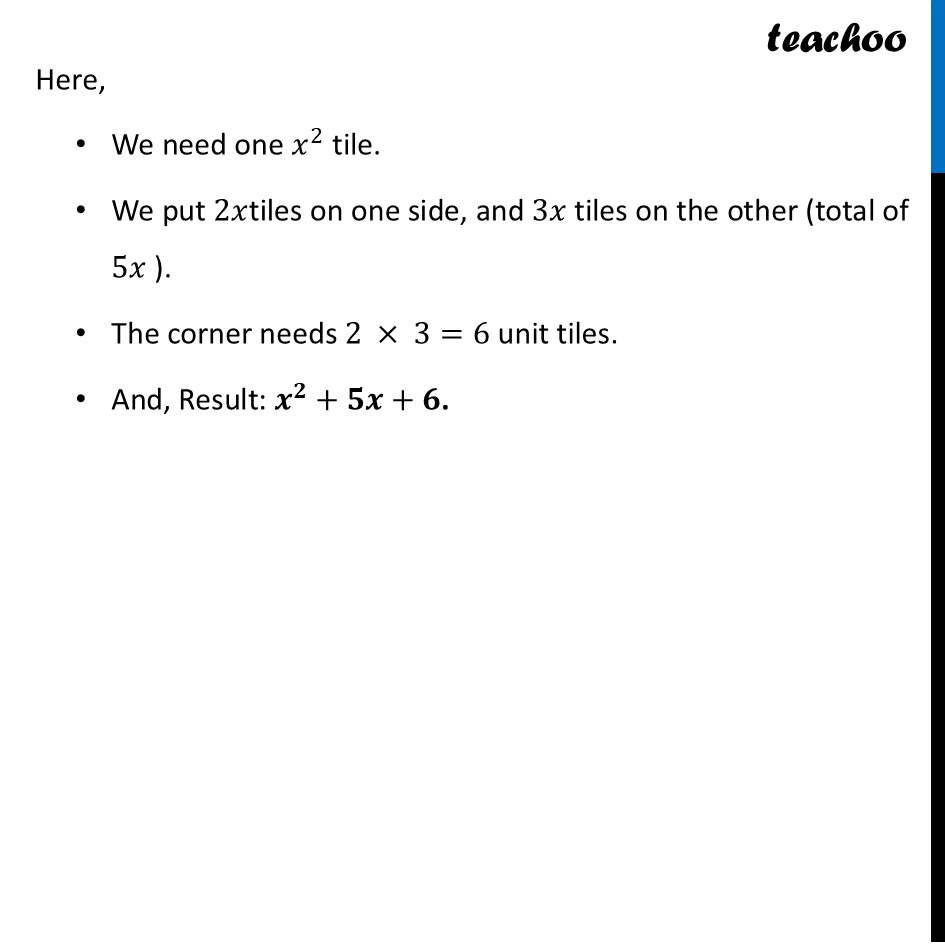 part 2 - Question 1 - Think & Reflect Box 2 (Page 79) - Factorisation Using Algebra Tiles - Chapter 4 Class 9 - Exploring Algebraic Identities (Ganita Manjari I) - Class 9
