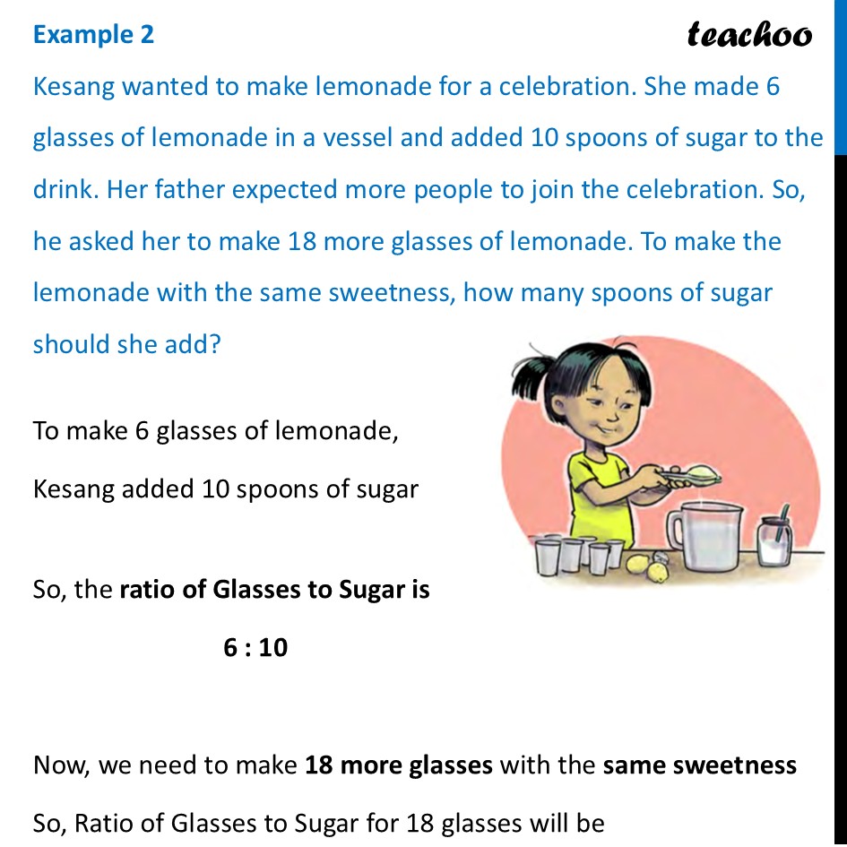 Kesang wanted to make lemonade for a celebration. She made 6 glasses - Problem Solving with Proportional Reasoning