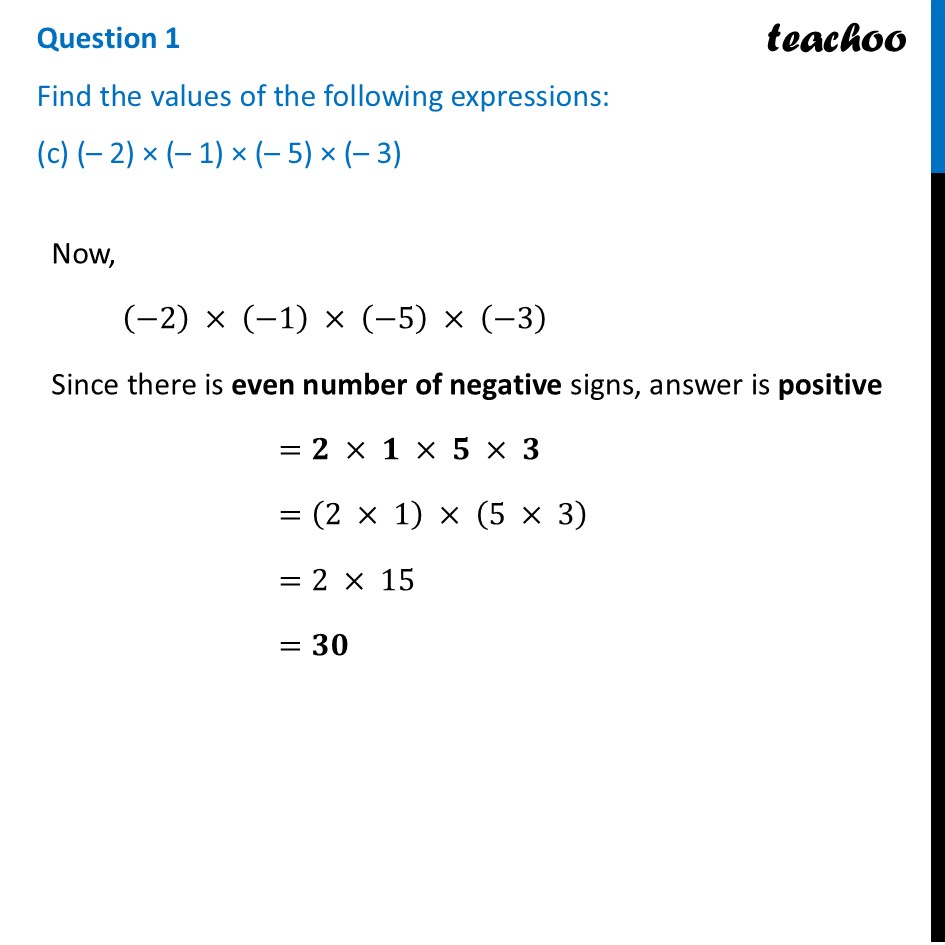 part 3 - Question 1 - Figure it out - Page 42, 43, 44 - Chapter 2 Class 7 - Operations with Integers (Ganita Prakash II) - Class 7 (Ganita Prakash 1, 2 & old NCERT)