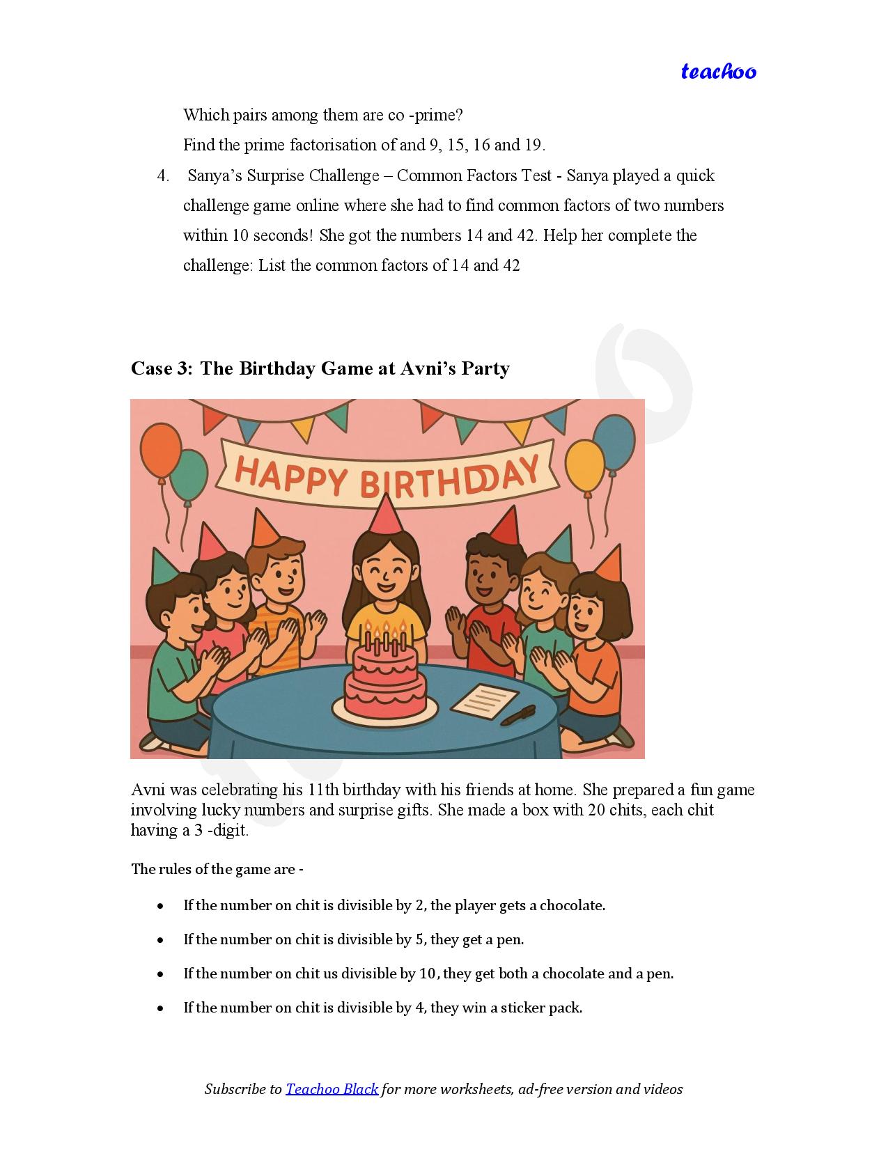 part 4 - Case Based Questions - Worksheet 1 - Teachoo Questions - Case Based - Chapter 5 Class 6 - Prime Time (Ganita Prakash) - Class 6 (Ganita Prakash & Old NCERT)