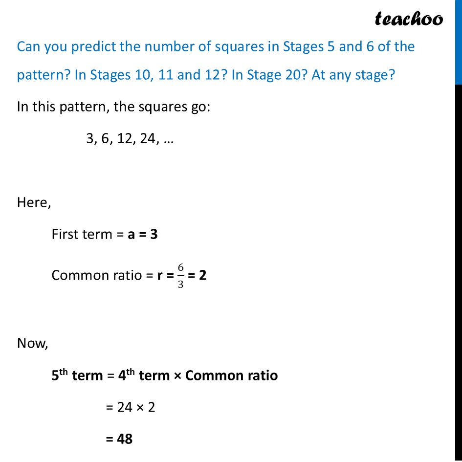 part 4 - Geometric Progressions - Geometric Progressions - Chapter 8 - Predicting What Comes Next: Exploring Sequences & Progress - Class 9