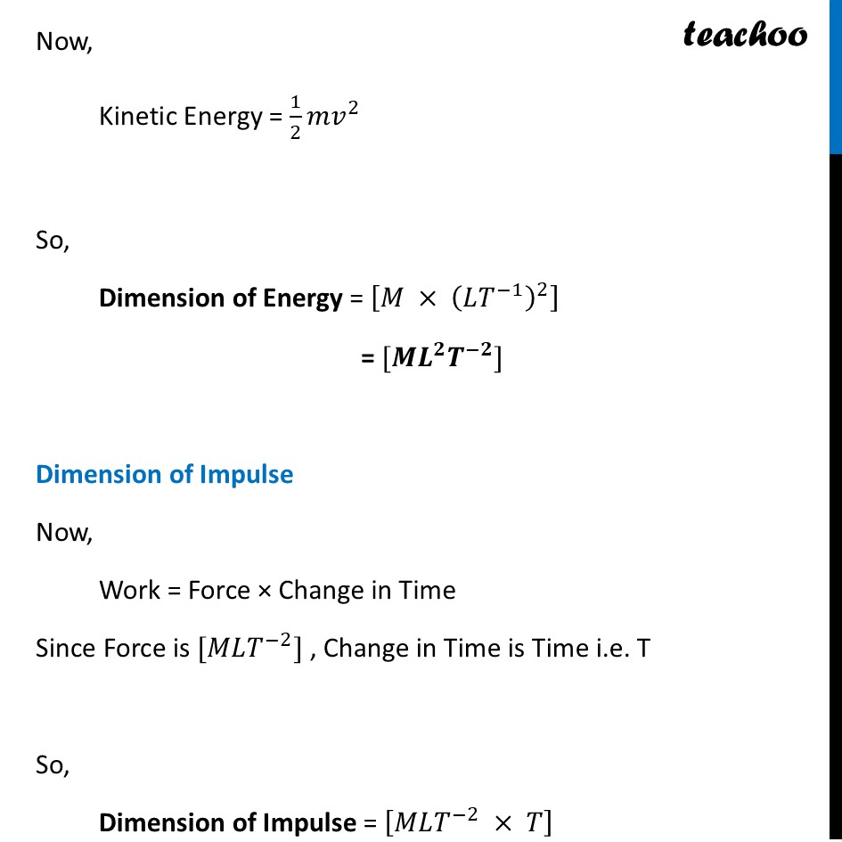 part 12 - Dimensions of Physical Quantities - Concepts - Chapter 1 - Units and Measurement - Physics Class 11