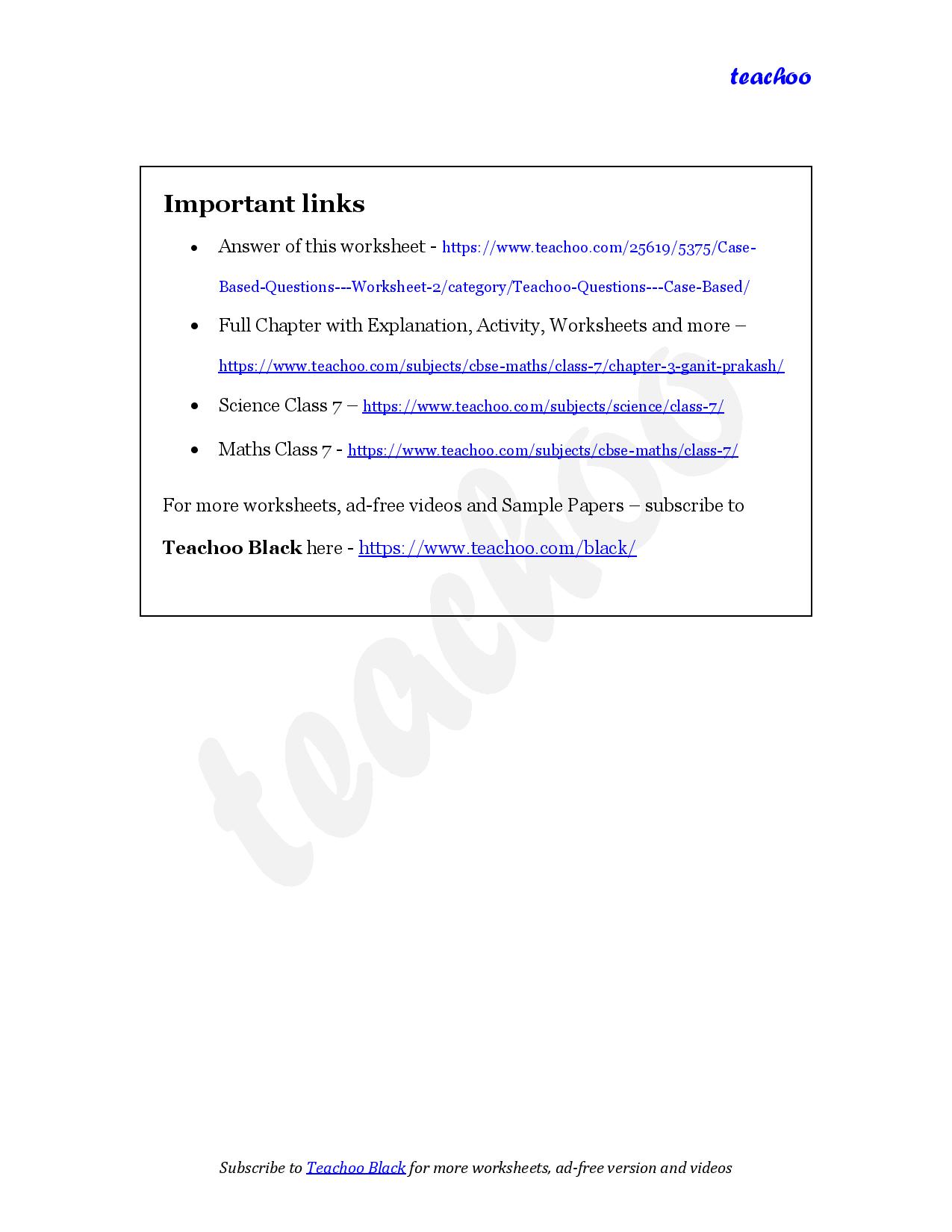 part 5 - Case Based Questions - Worksheet 2 - Teachoo Questions - Case Based - Chapter 3 Class 7 - A peek beyond the Point (Ganita Prakash) - Class 7 (Ganita Prakash 1, 2 & old NCERT)