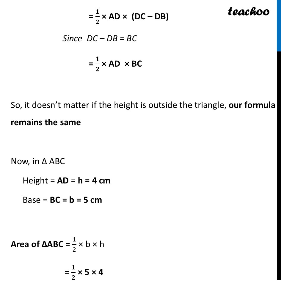 part 7 - Area of Triangle for Acute, Obtuse and Right Triangles - Area of Triangle - Chapter 7 Class 8 - Area (Ganita Prakash II) - Class 8 (Ganita Prakash - 1, 2 & Old NCERT)