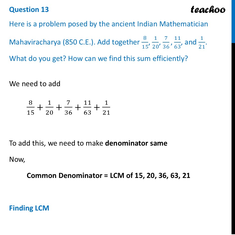 [Class 7] Here is a problem posed by the ancient Indian Mathematician - Figure it out - Page 63, 64