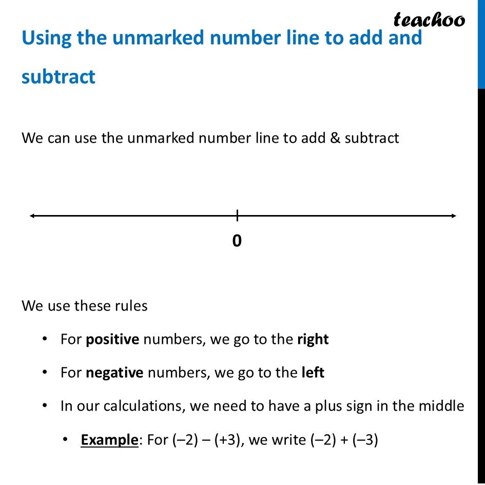 Using the unmarked number line to add and subtract [Class 6 Ganita] - Using the unmarked number line to add and subtract