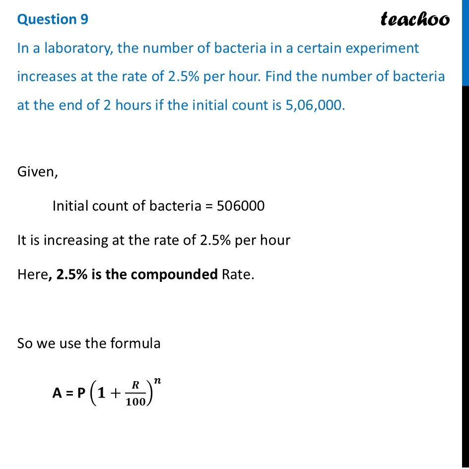 [Class 8 Ganita] In a laboratory, the number of bacteria in a certain - Figure it out - Page 22, 23, 24
