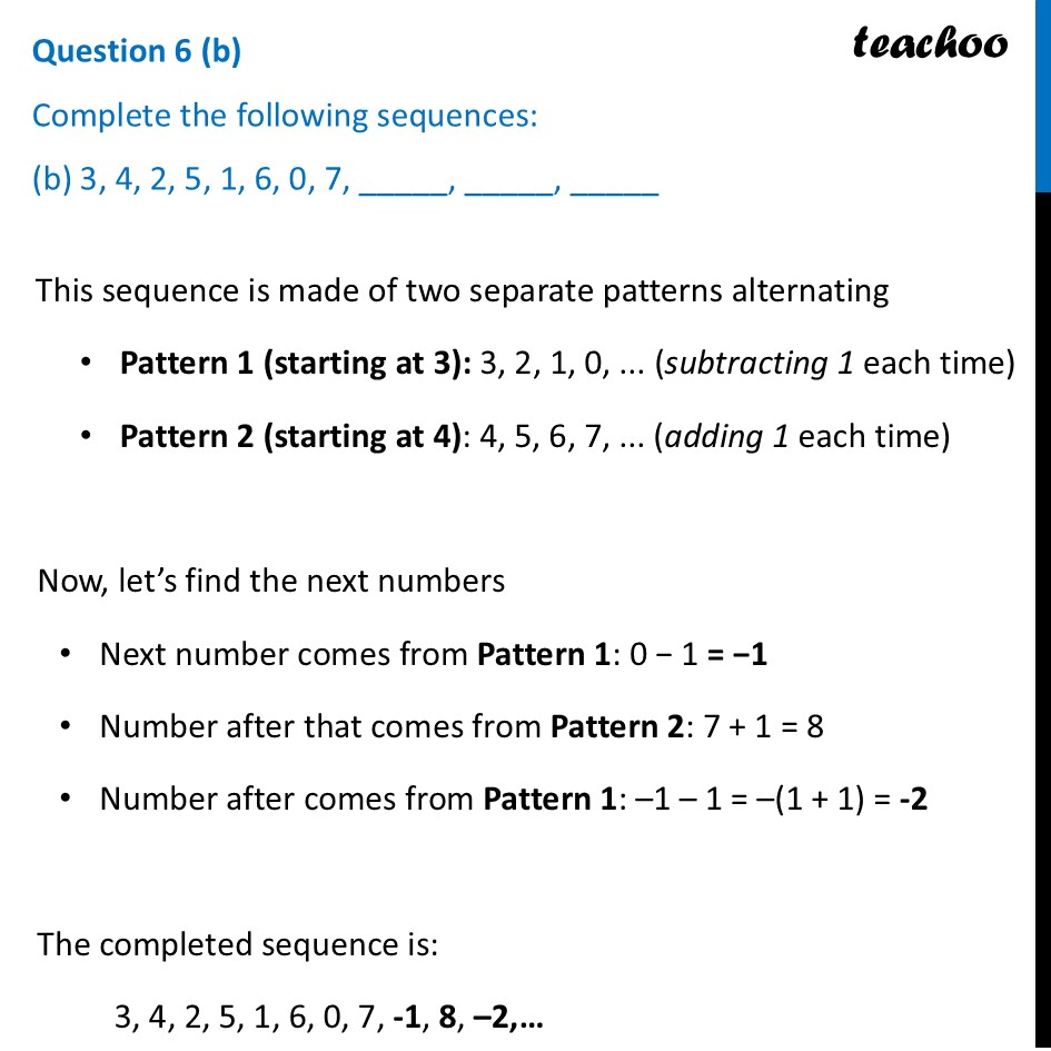 part 2 - Question 6 - Figure it out - Page 265, 266 - Chapter 10 Class 6 - The other side of Zero (Ganita Prakash) - Class 6 (Ganita Prakash & Old NCERT)