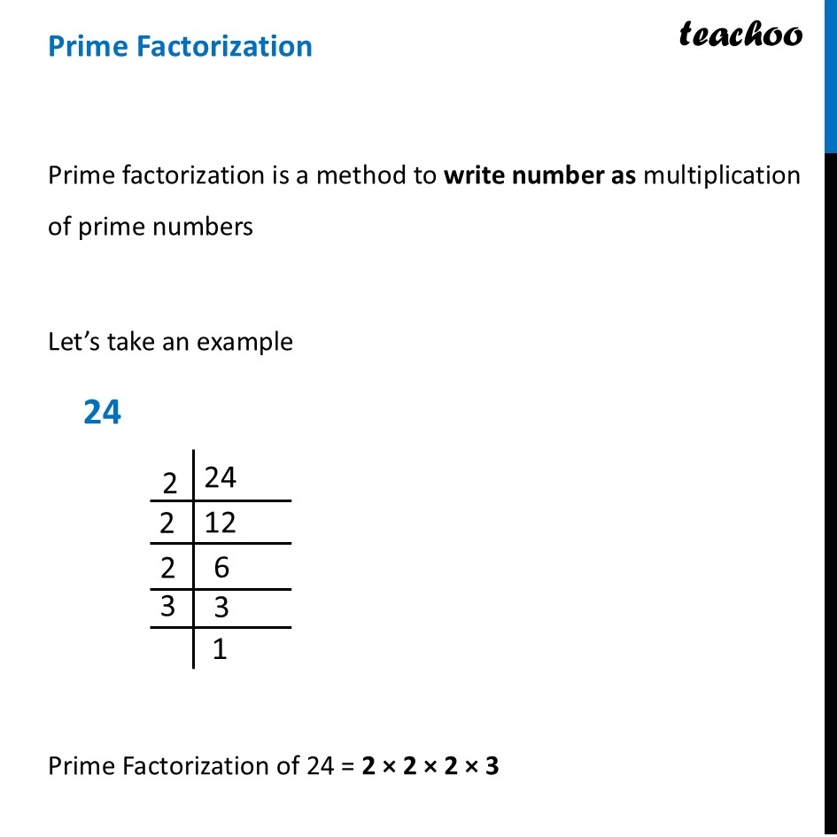 What is Prime Factorisation? Examples [with NCERT Questions] - Teachoo - Prime Factorisation