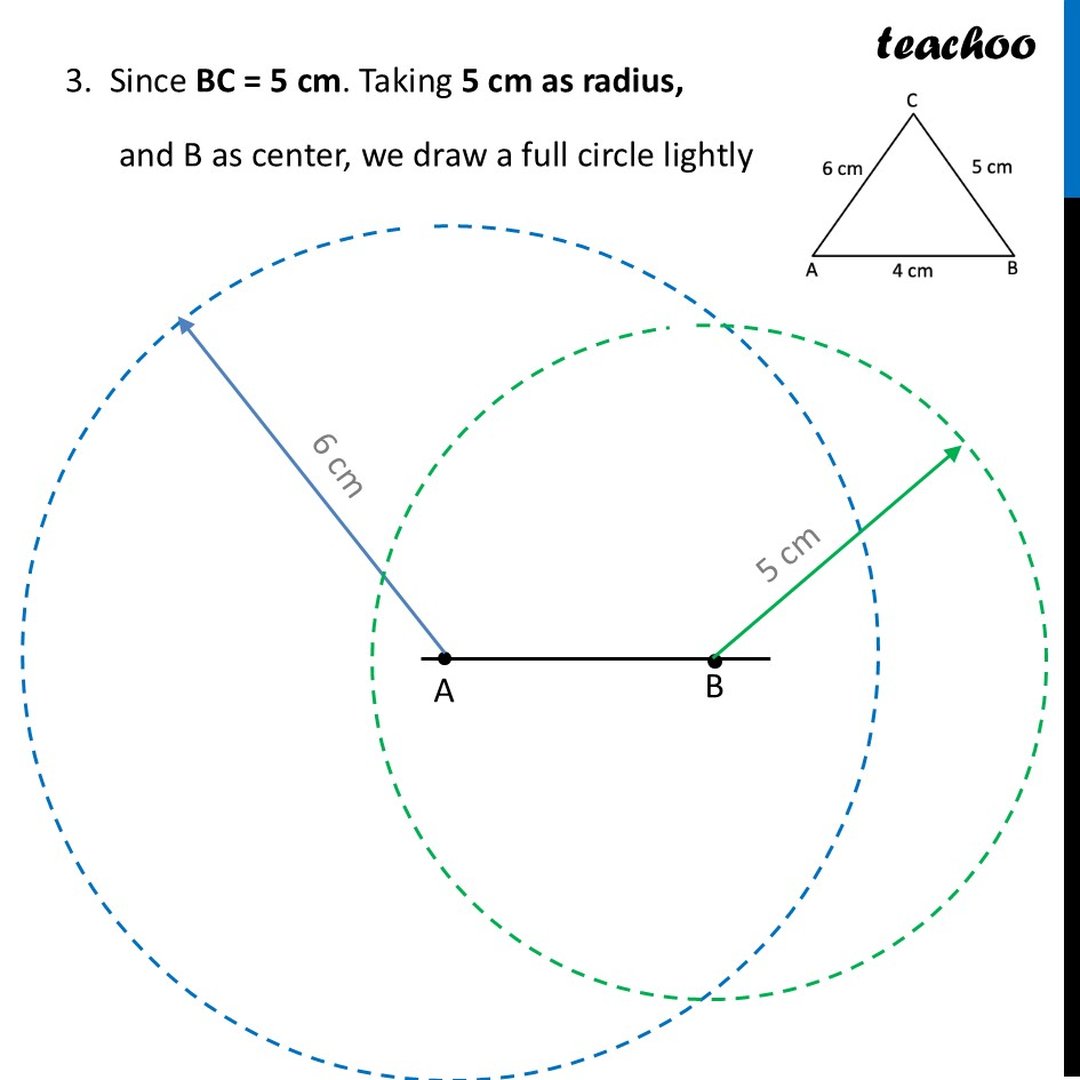 Constructing a Triangle when its Sides are given [with Example]
