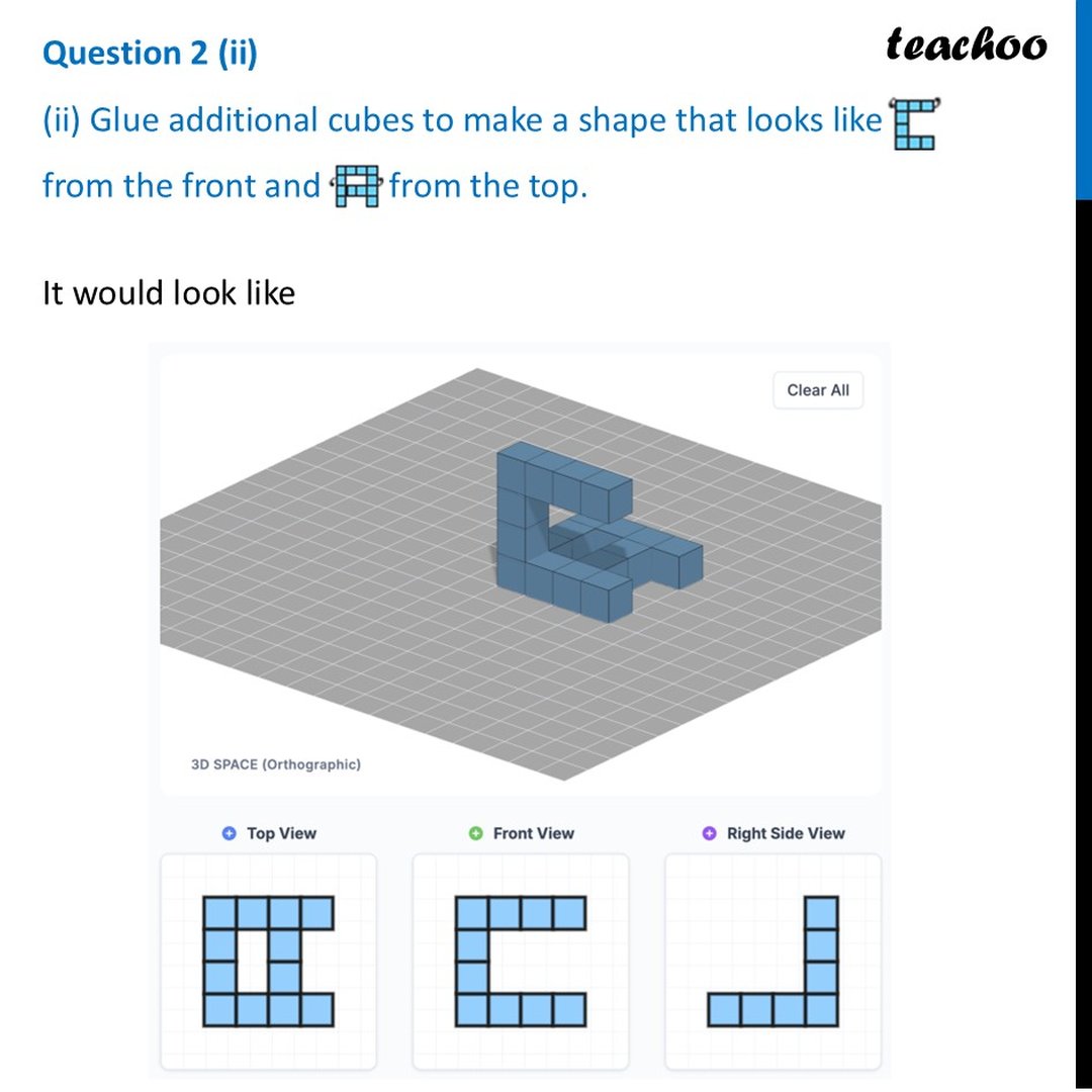 Imagine eight identical cubes, glued together along faces to form